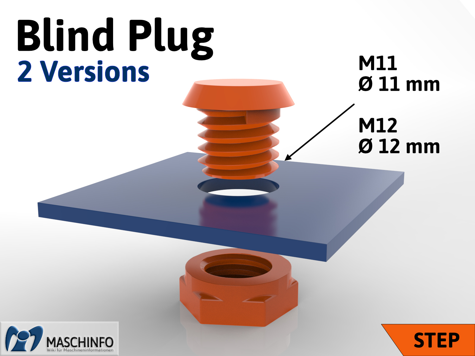 Blind Plug Ø11 M11 & Ø12 M12