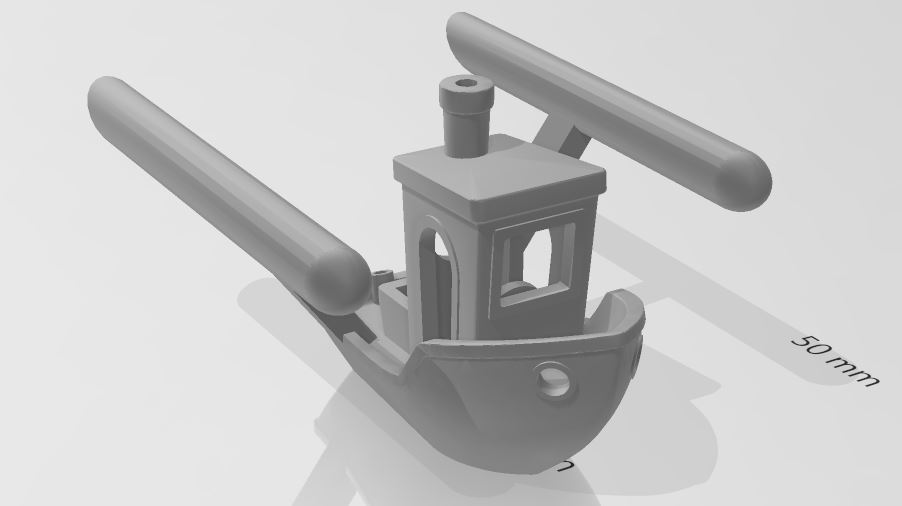 star trek USS benchy (benchy with warp gondolas)