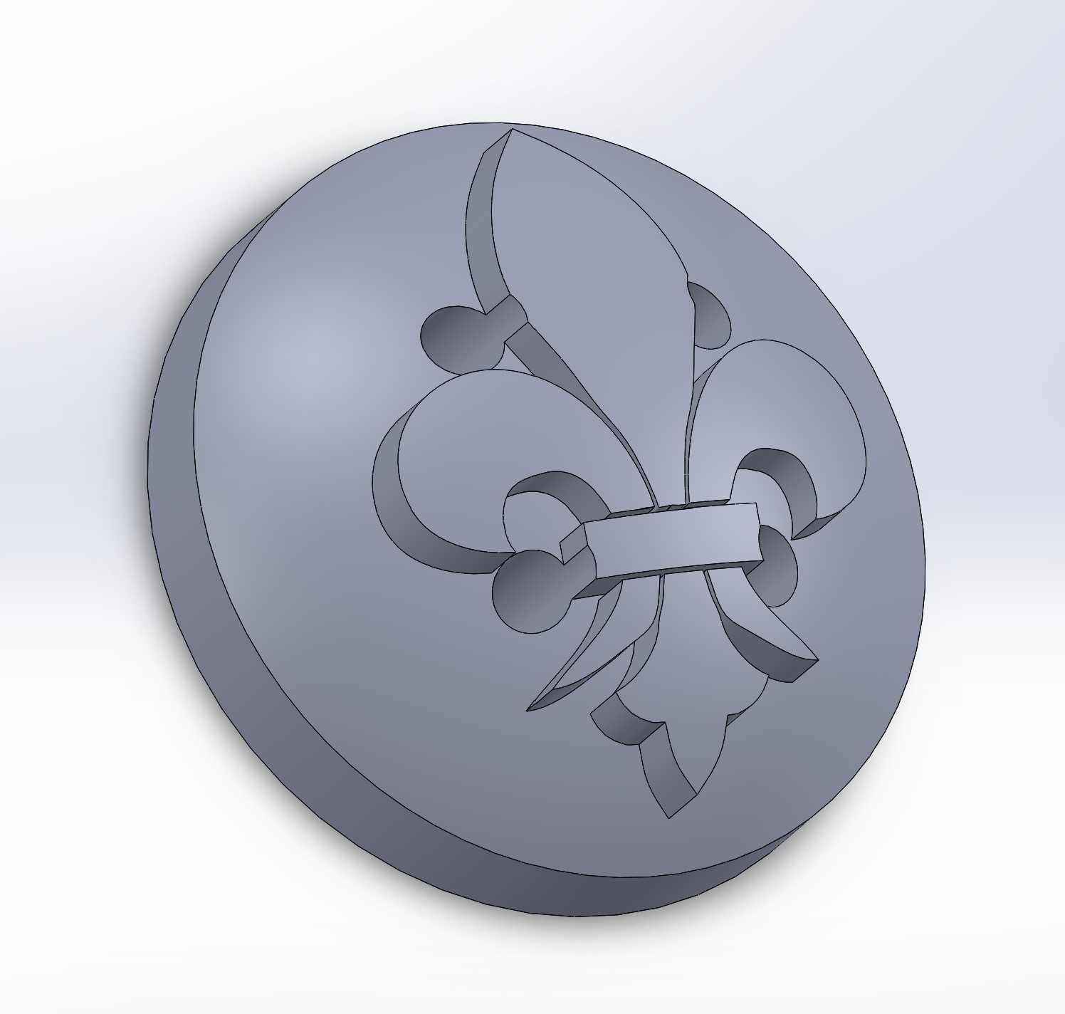 Fleur de Lys Button by Engineer3DGeek | Download free STL model ...