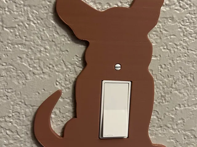 Long tailed corgi light switch cover
