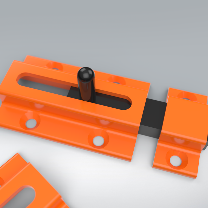 Slide Lock / Door Bolt (Easy To Print) by Firstlayer Oy | Download free ...