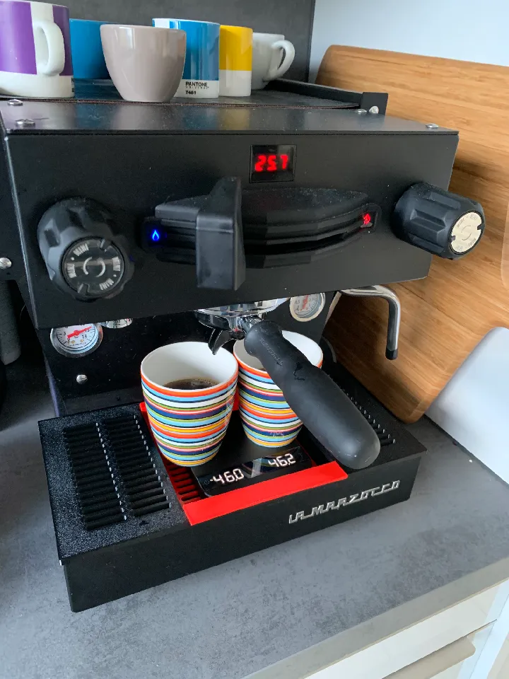 brew by weight adjusted drip tray for La Marzocco Linea Mini by