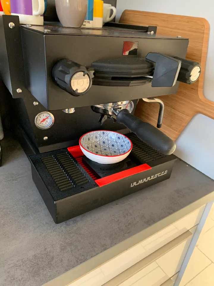 brew by weight adjusted drip tray for La Marzocco Linea Mini by