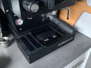 brew by weight adjusted drip tray for La Marzocco Linea Mini by