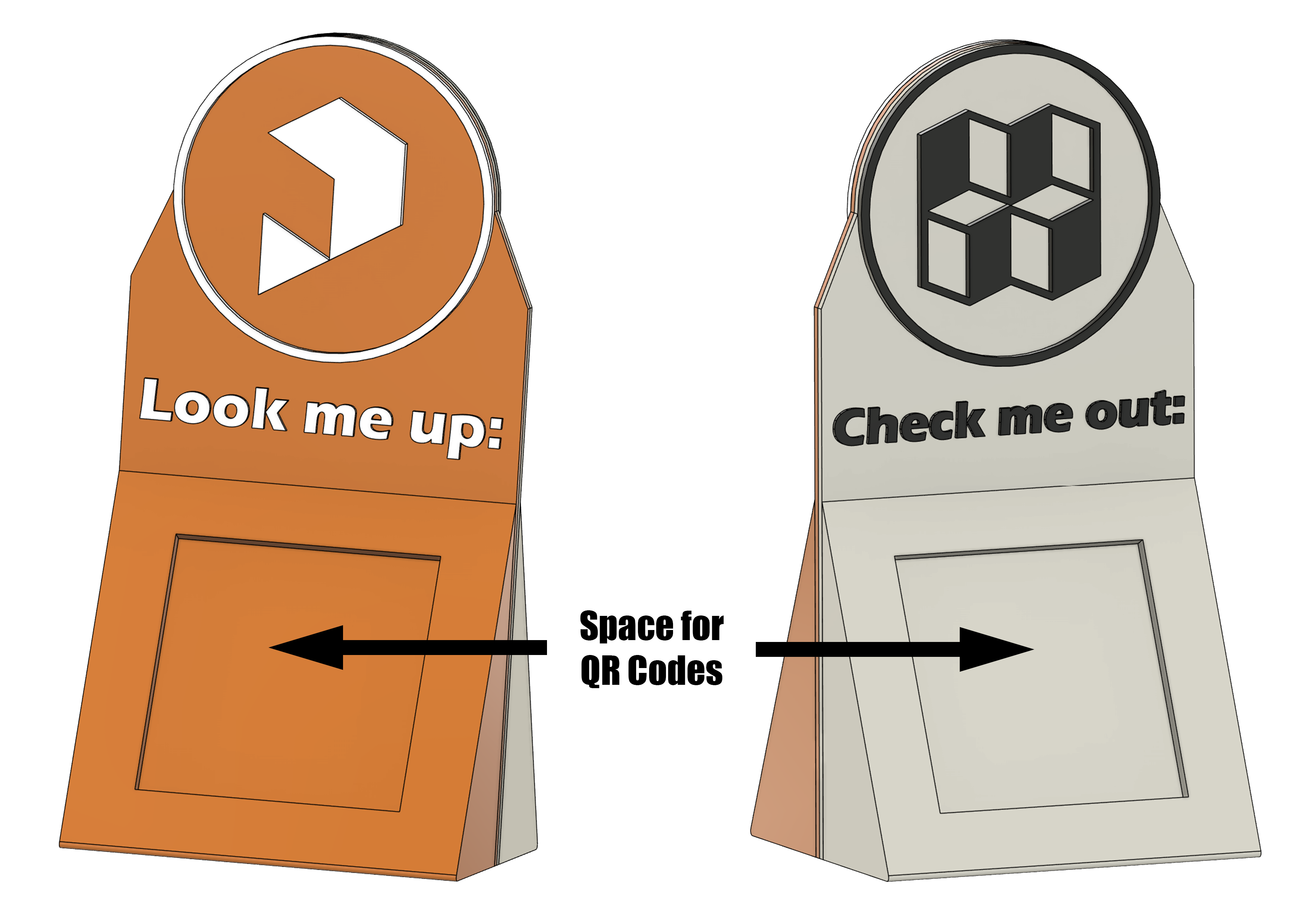 QRCode Display Stand (pr&mk, fusion360)