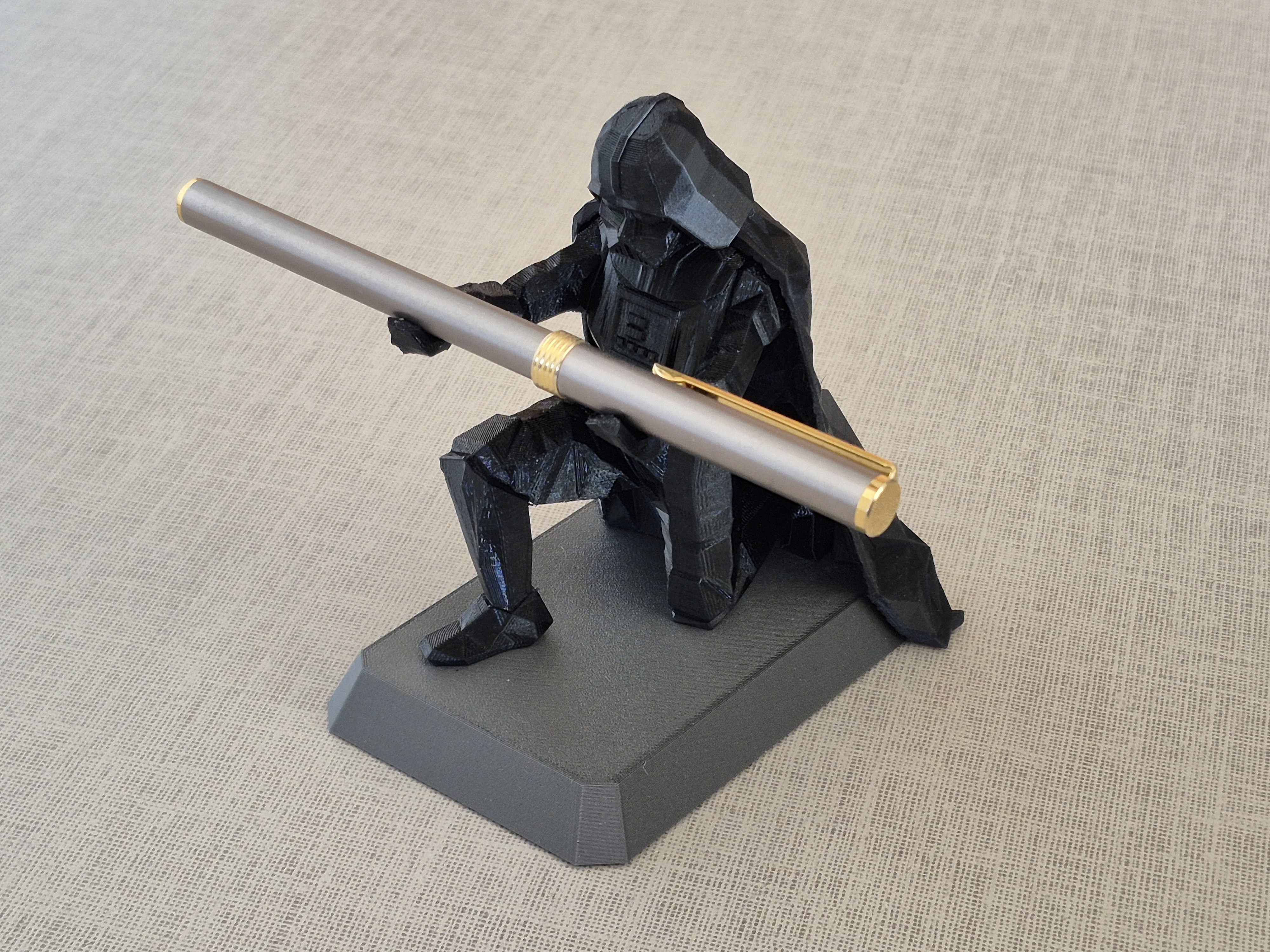 LowPoly Darth Vader Pen Holder 3D model thumbnail
