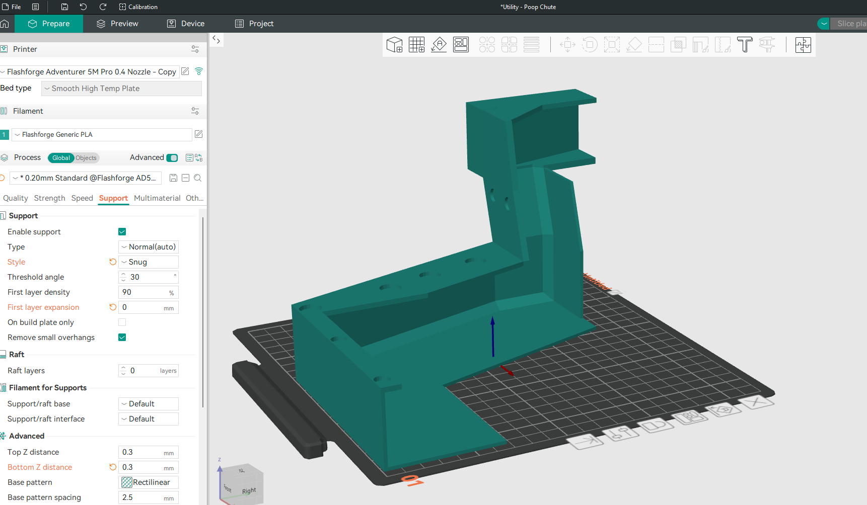 Remix of AD5X Waste Chute 3D model thumbnail