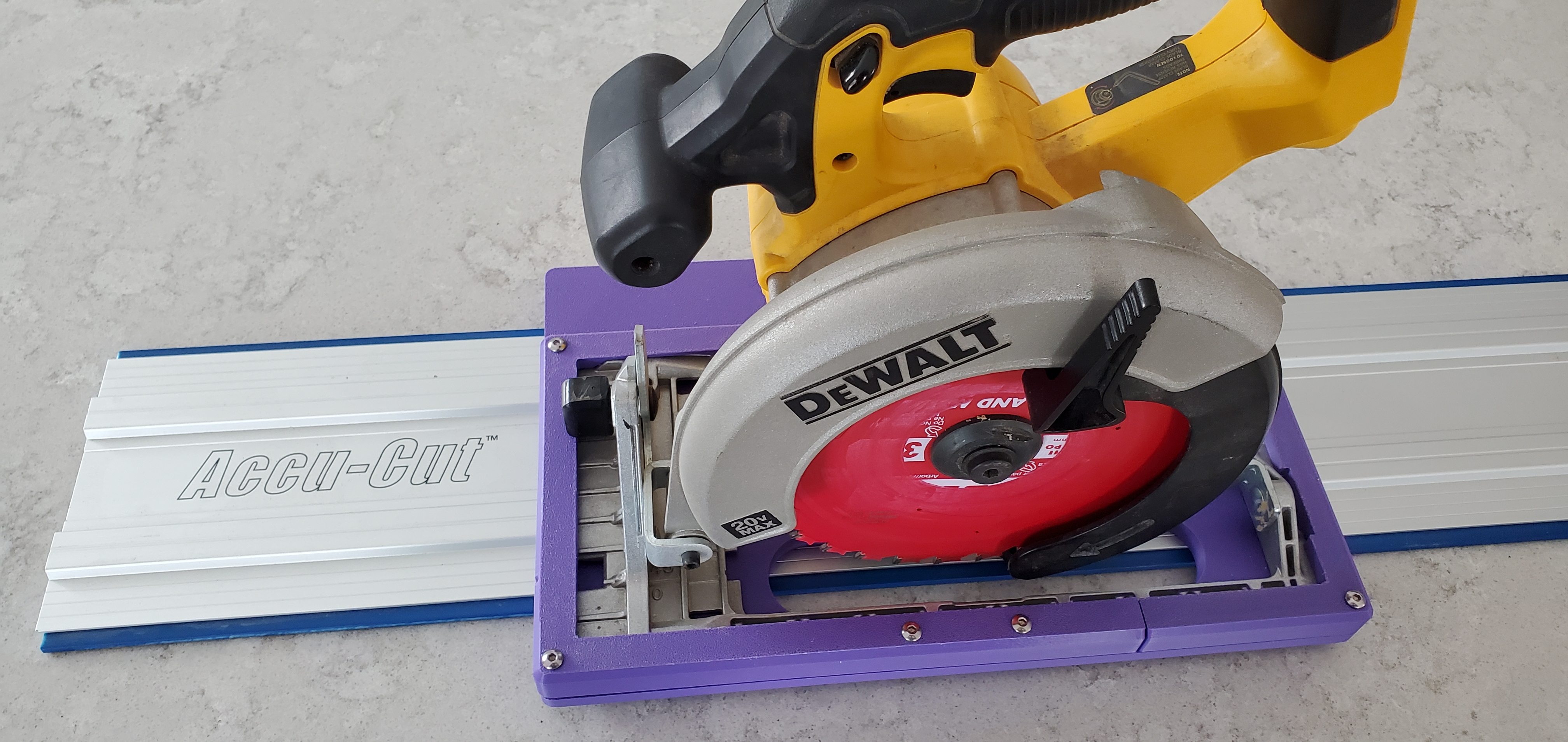 Dewalt 6.5" Circular Saw base adapter for Kreg Accu-Cut