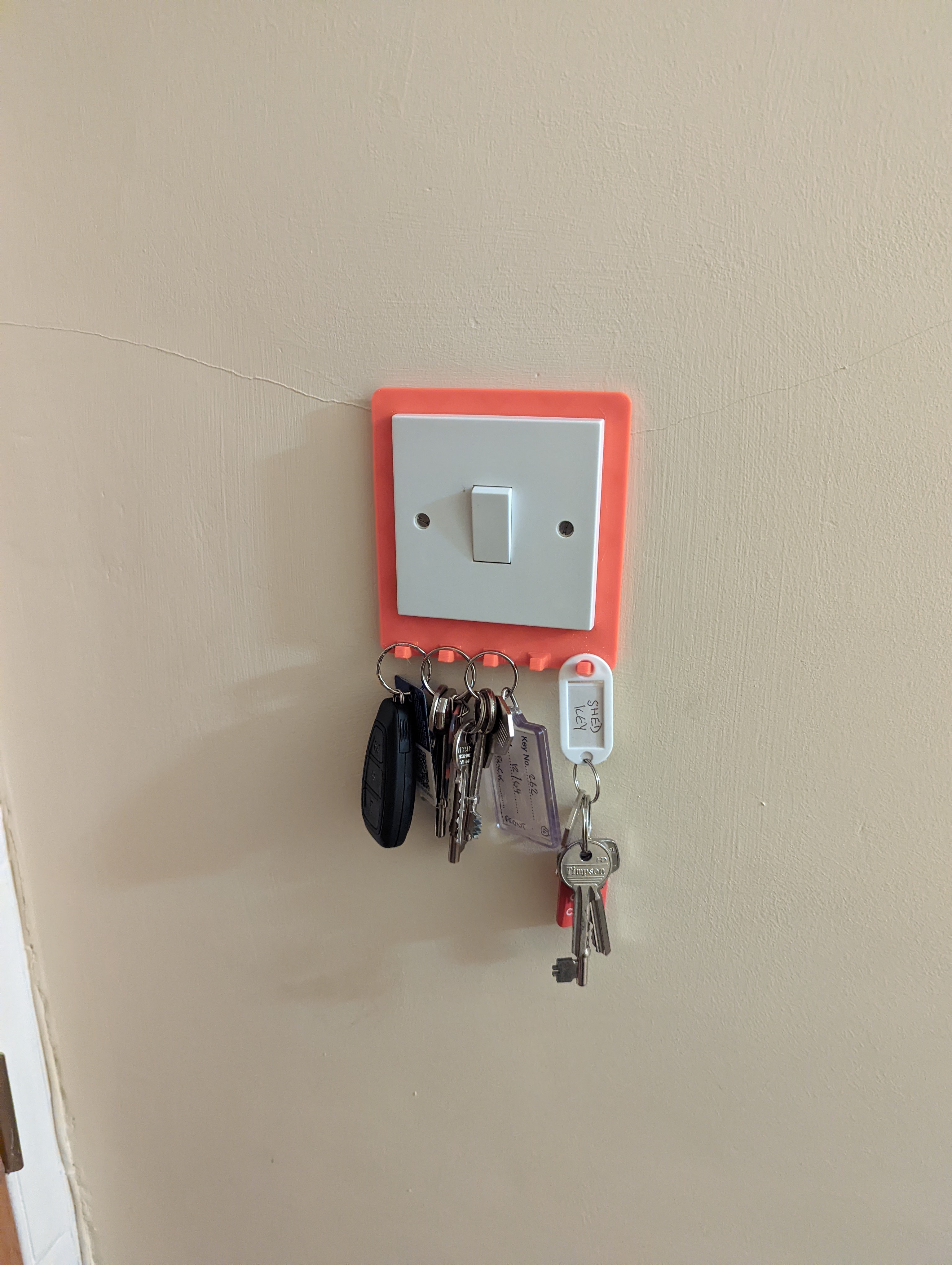 UK Light Switch Surround with Key Holder