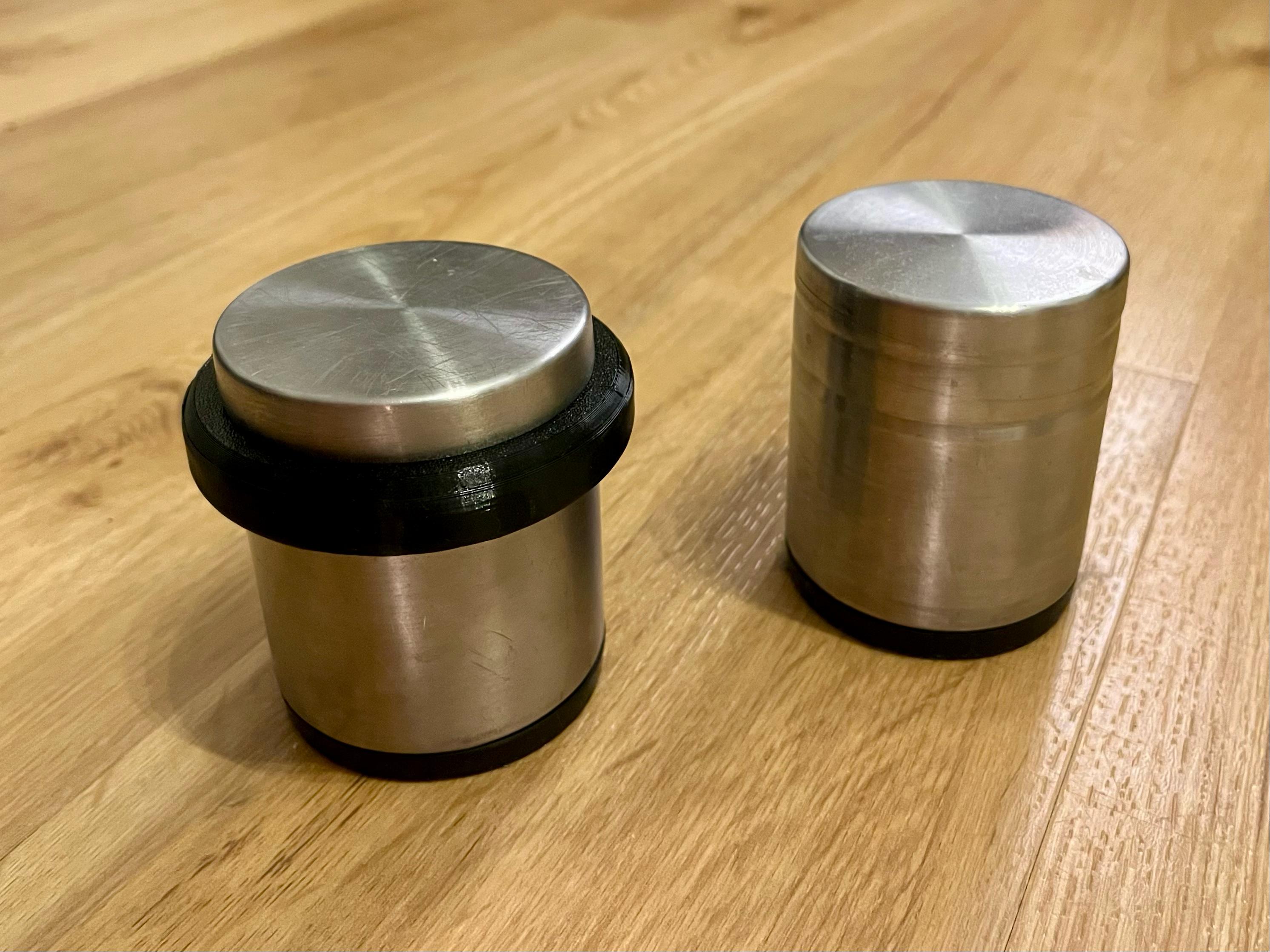 parametric TPU bumper / damper for round door stop (Fusion file available)