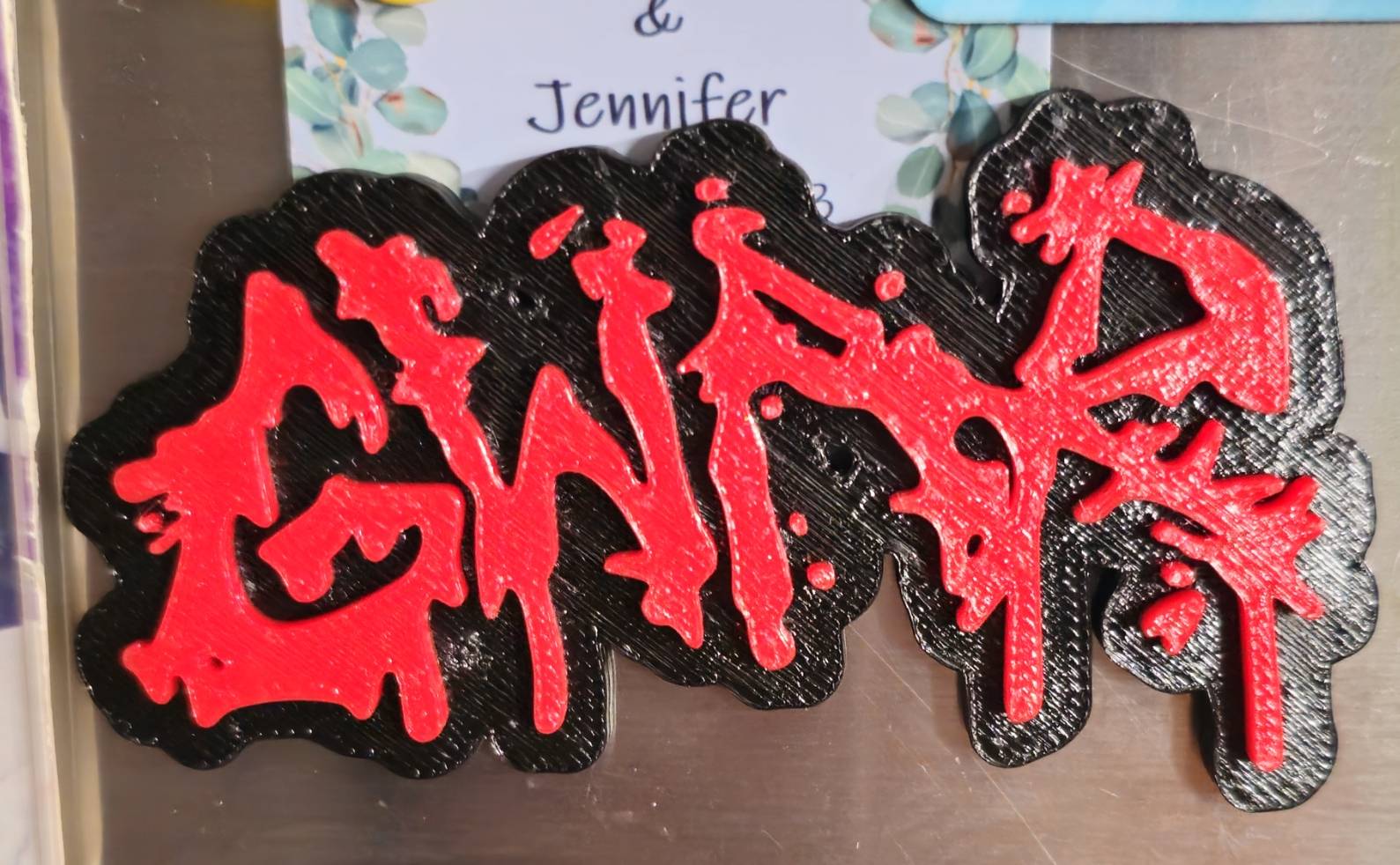 GWAR 90's splatter logo fridge magnet