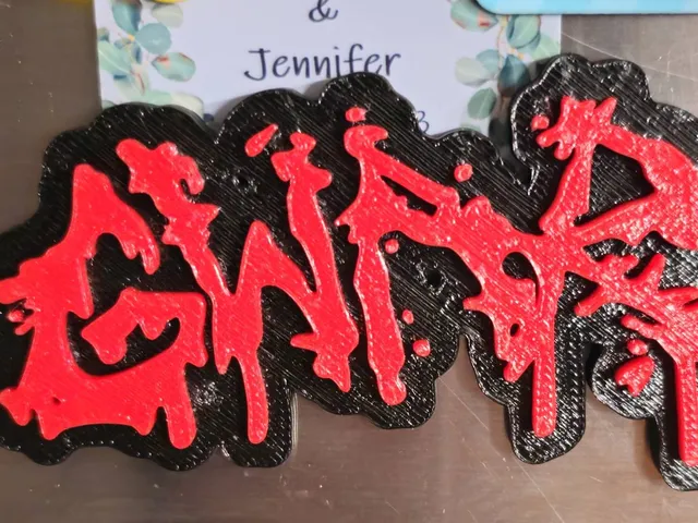 GWAR 90's splatter logo fridge magnet