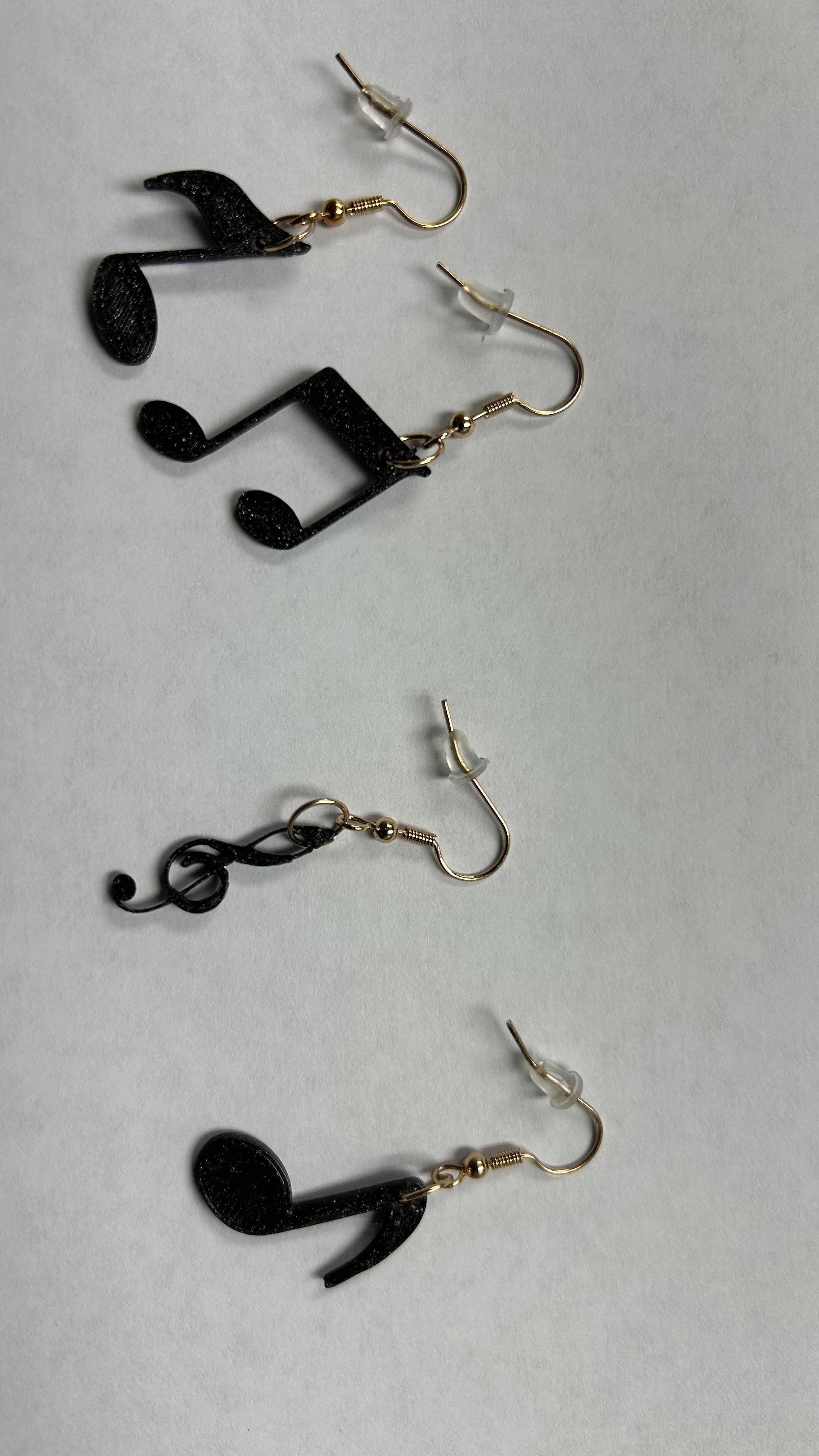 music note ear rings
