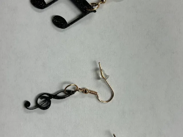 music note ear rings