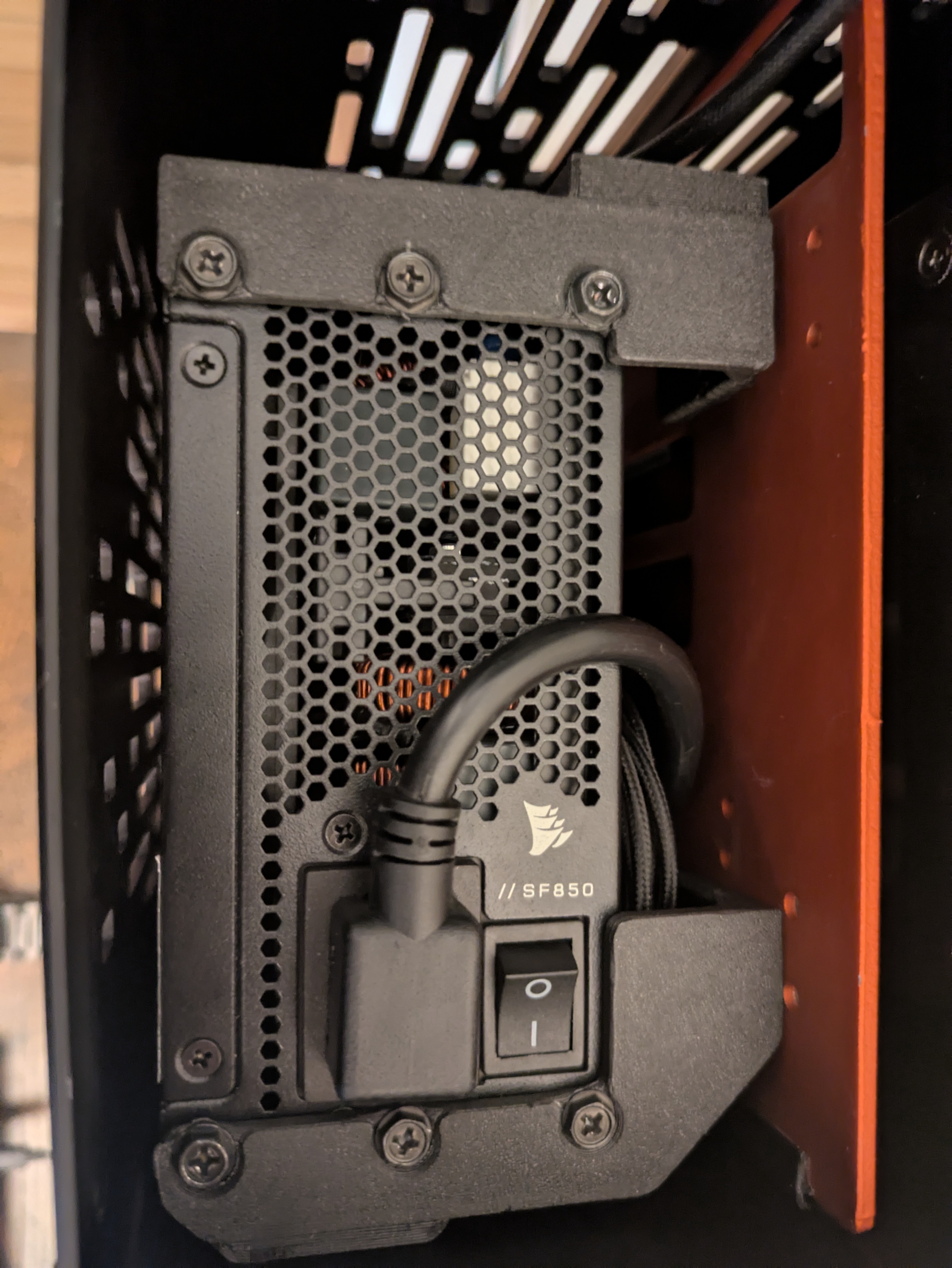 Louqe Raw S1 3D printed PSU Bracket with M.2 Holder