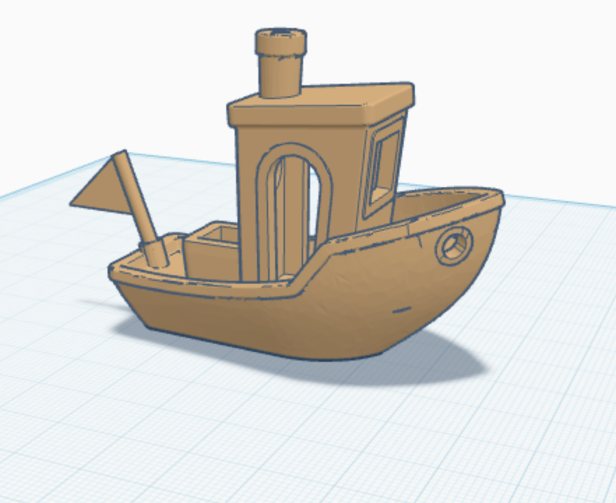 Benchy with a flag pole
