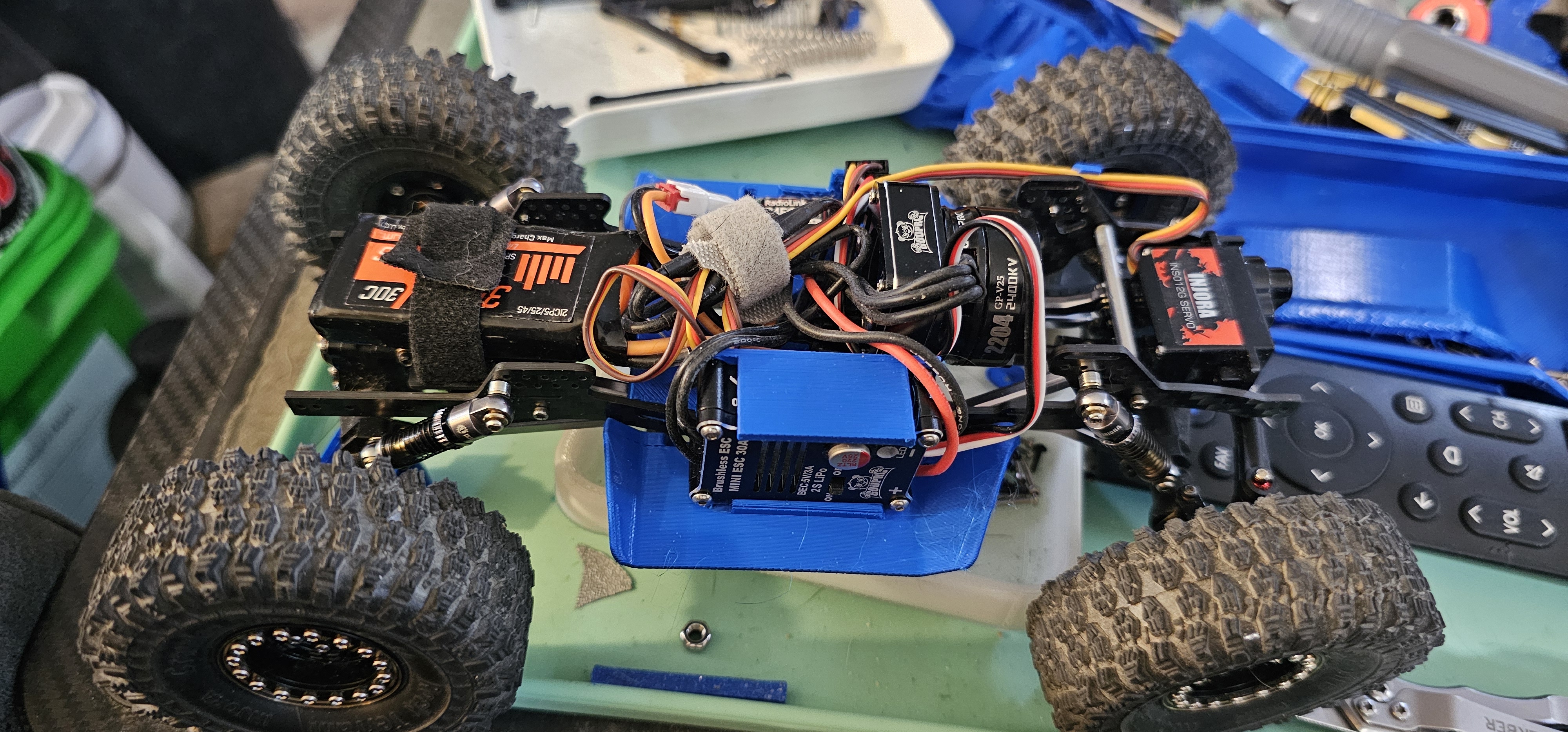 grouprc brushless esc mount and slider with mount