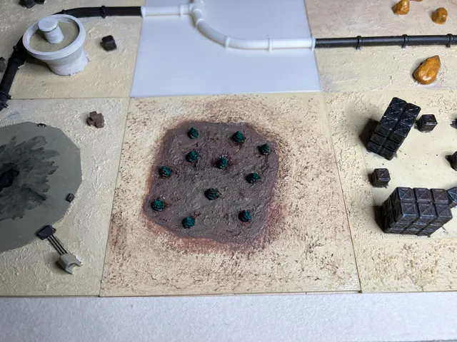 12 cm terrain tile for 6mm Wargaming - Copse of Trees