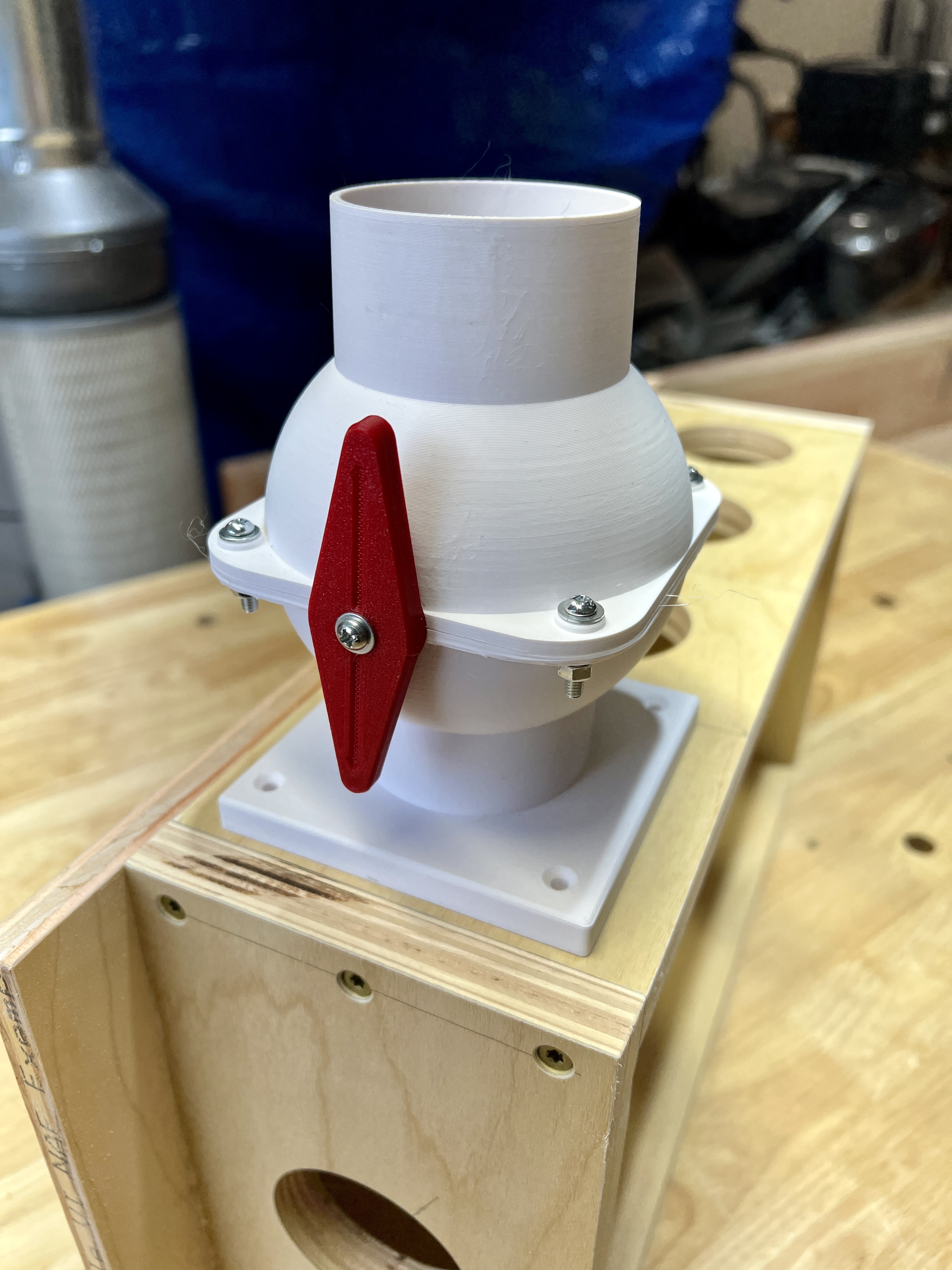 63mm Ball Blast Gate - Surface Mount