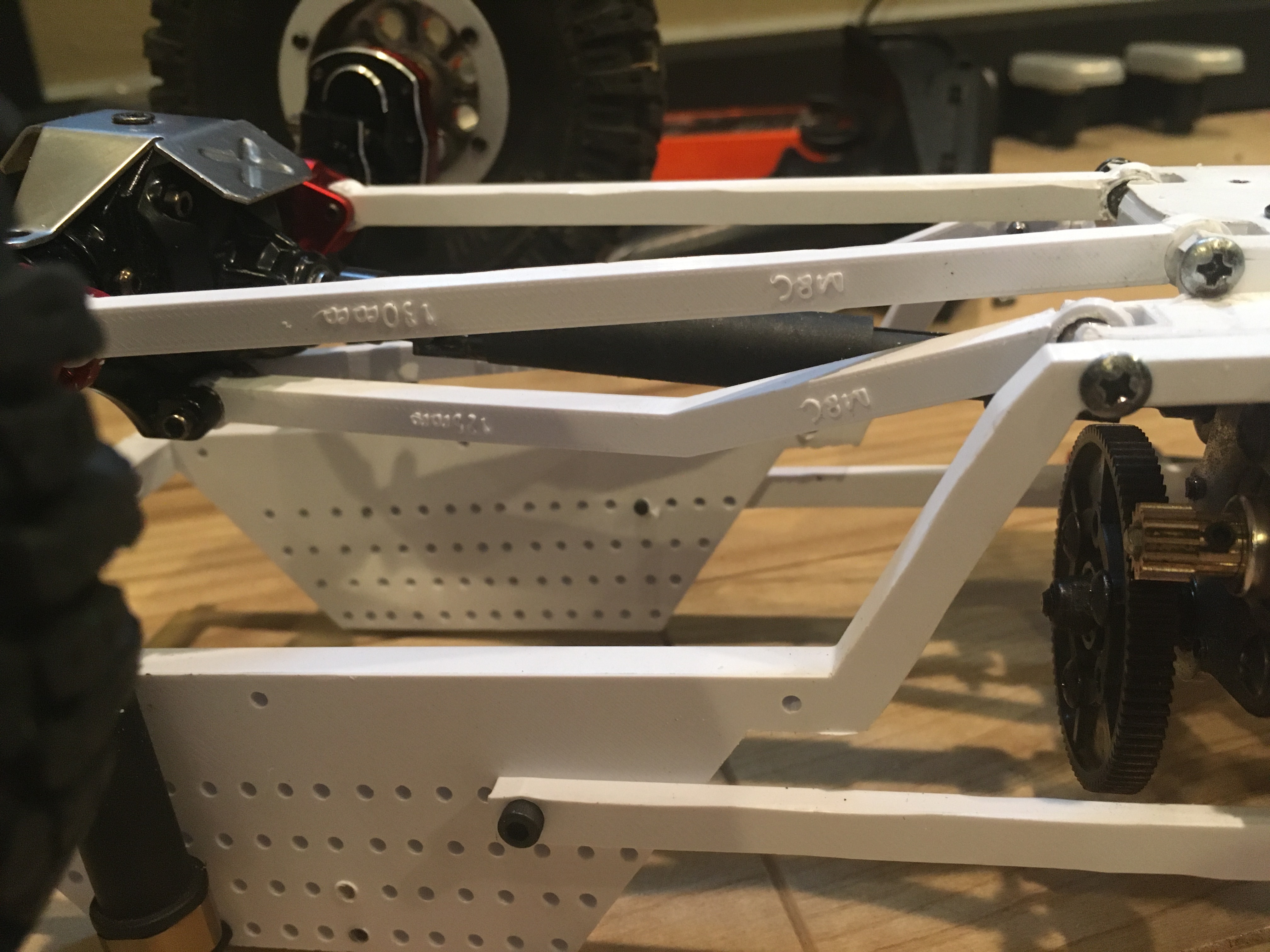 scx10 Rear upper link 125mm Bent link