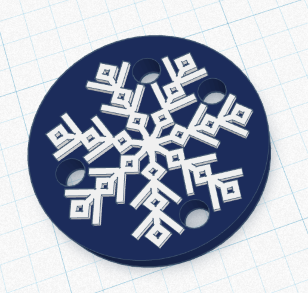 Snow Flake Button