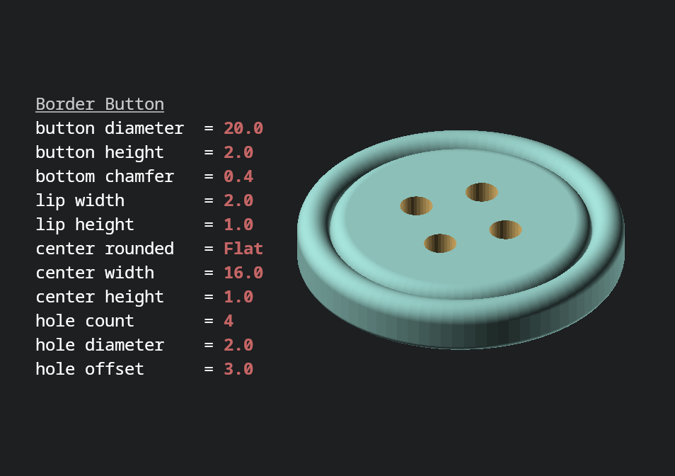 Miniatura 4 do modelo 3D Parametric Button Generator