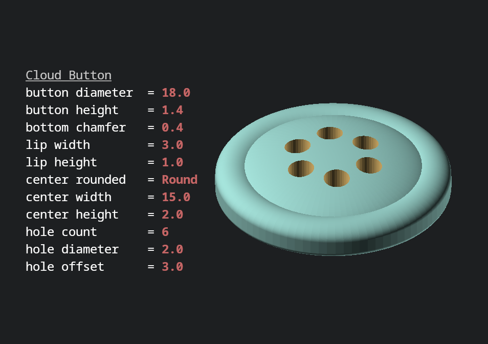 Miniatura 6 do modelo 3D Parametric Button Generator