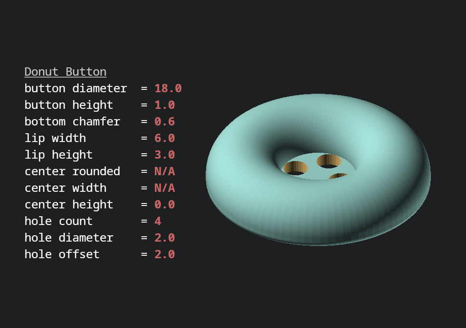 Miniatura 11 do modelo 3D Parametric Button Generator