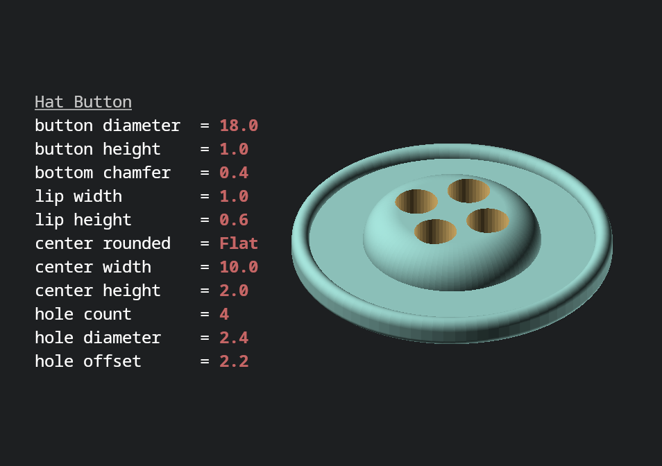 Miniatura 10 do modelo 3D Parametric Button Generator