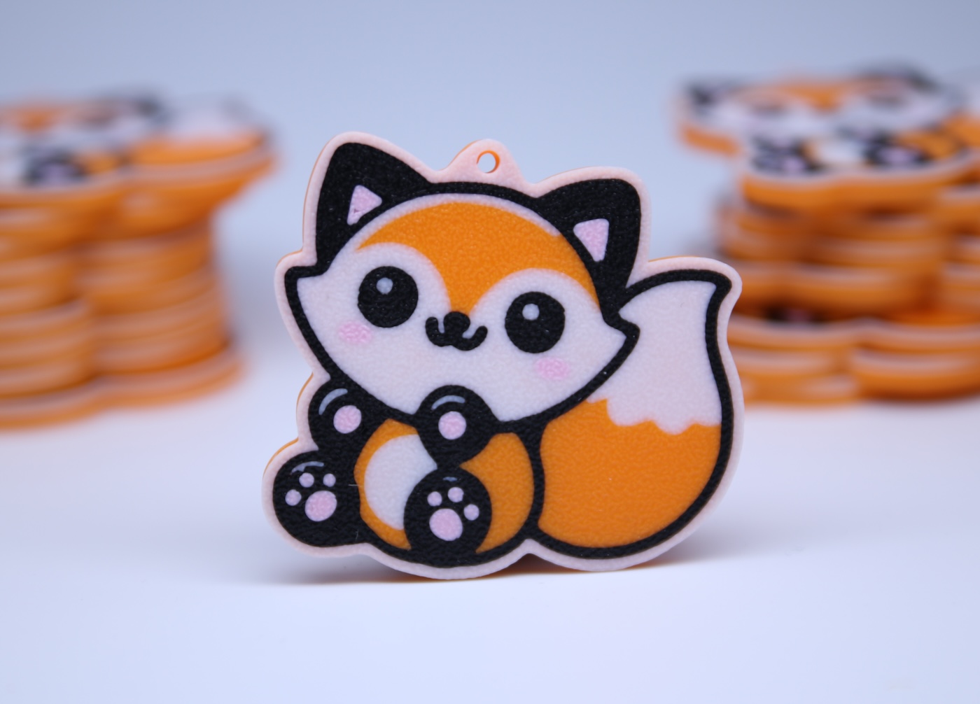 Cute Fox Keychain and Magnet (Multicolor)