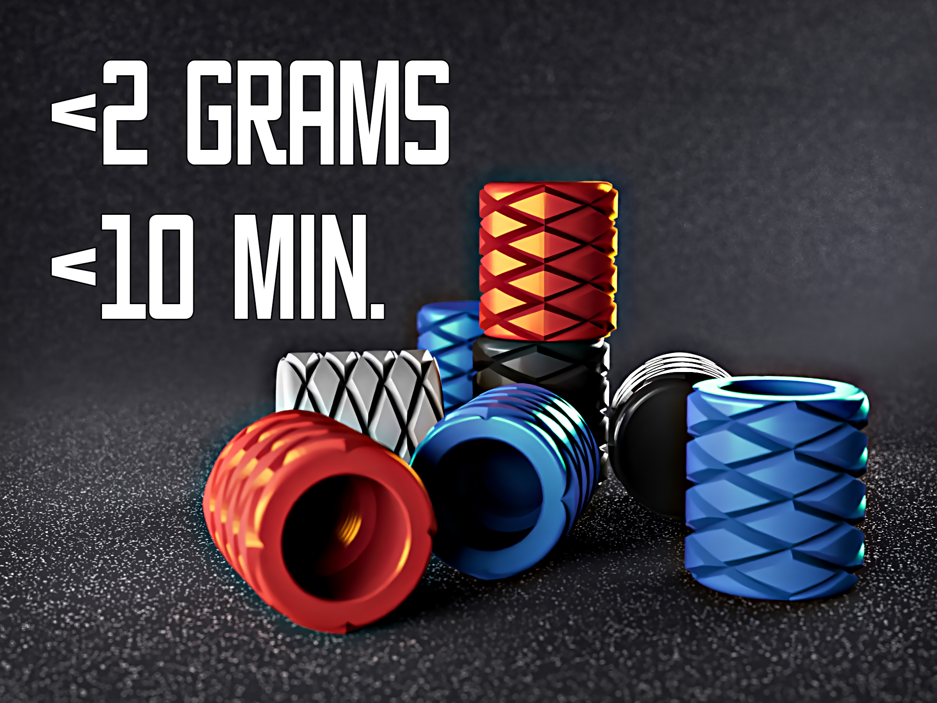 Threaded Tire Valve Cap 3D model thumbnail