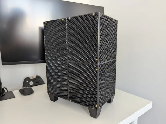 mATX PC CASE with ATX PSU, 260mm GPU and NO heat inserts