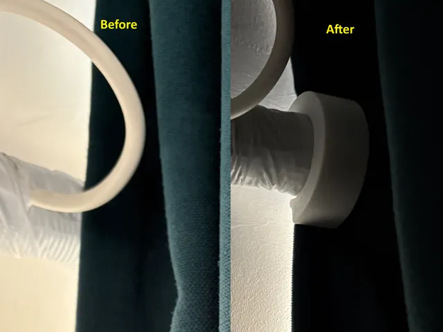 Curtain holder over pipe