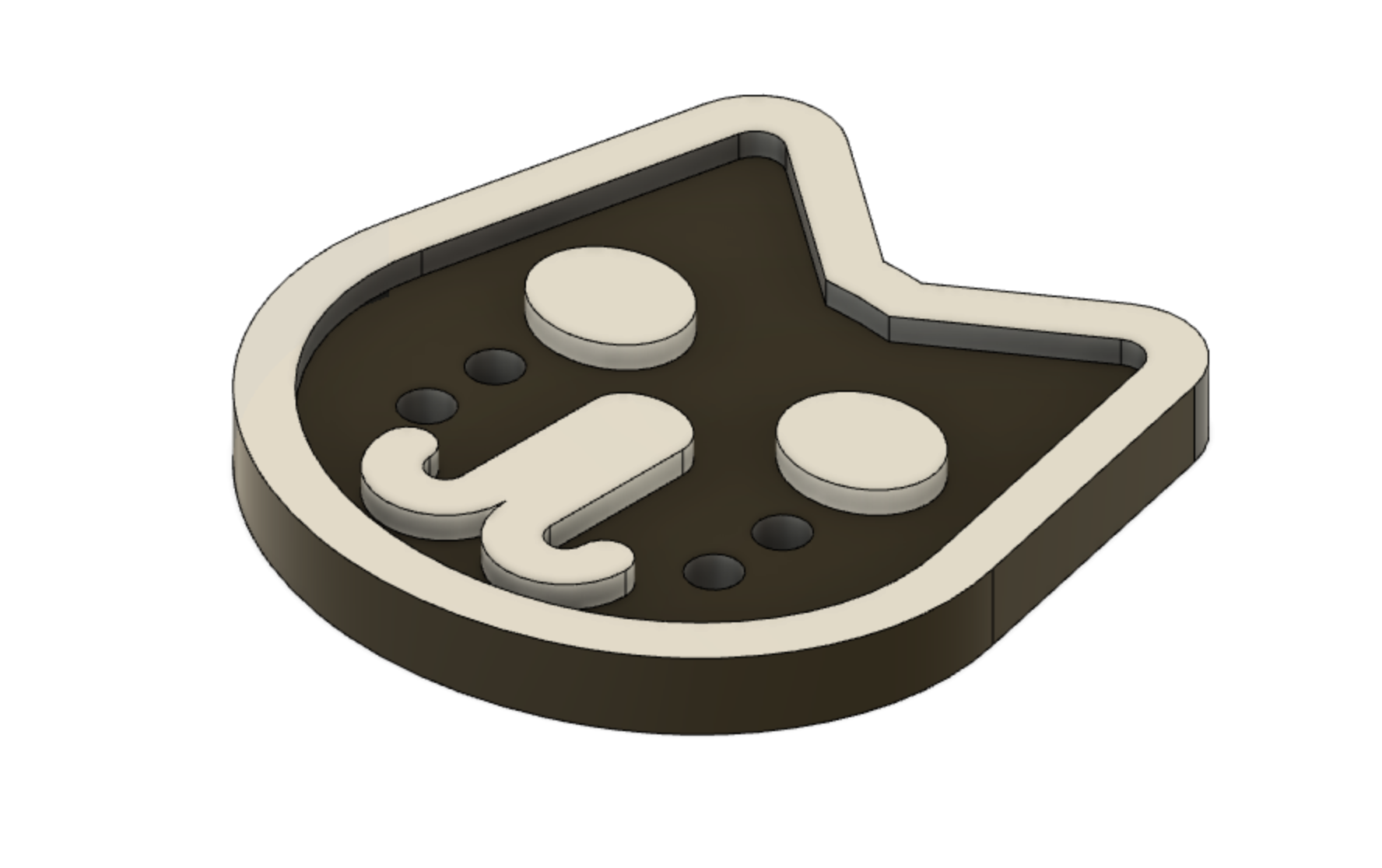 Miniatura 2 do modelo 3D Cat Button