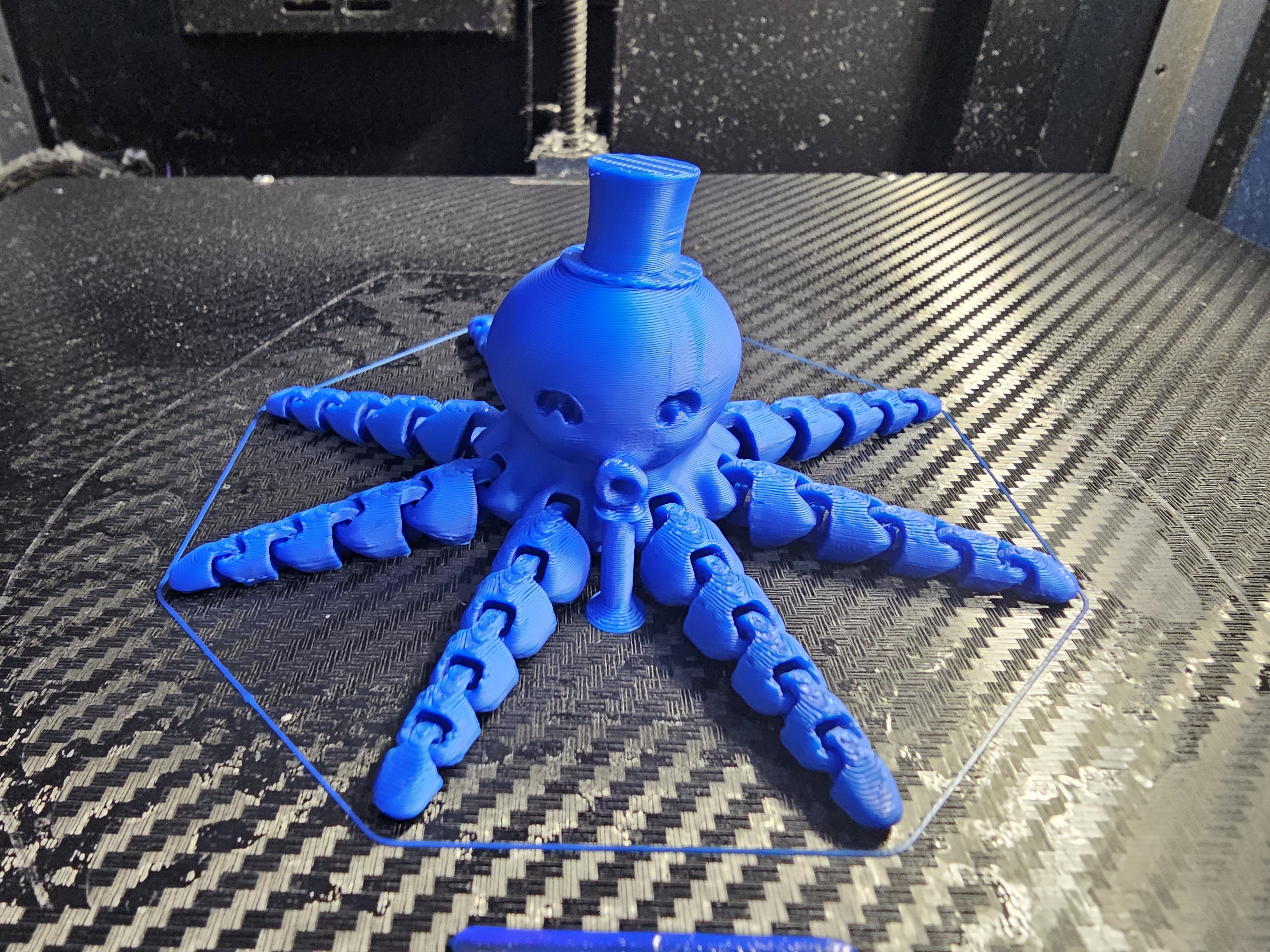 Cute Mini Octopus with Top Hat 3D model thumbnail