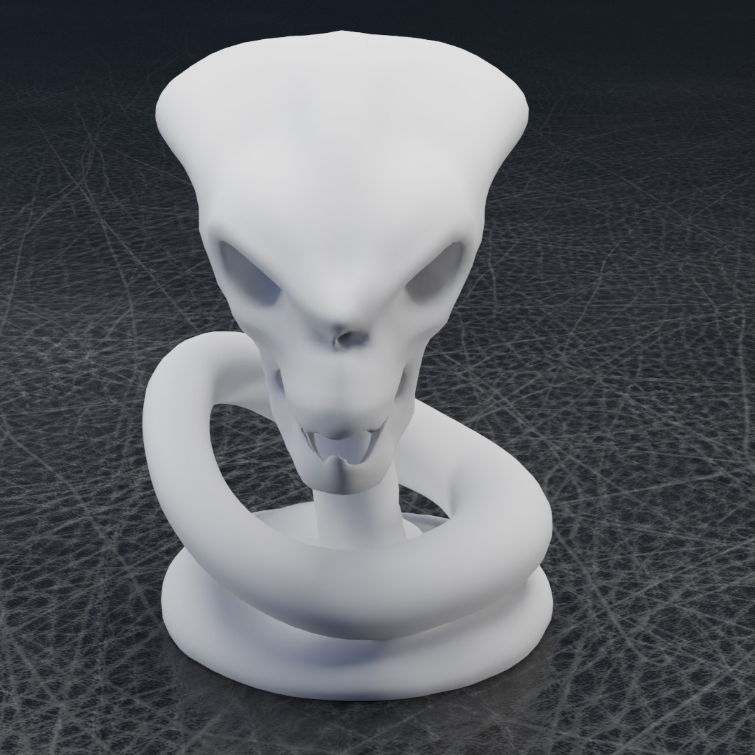 Miniatura 3 do modelo 3D Alien snake skull