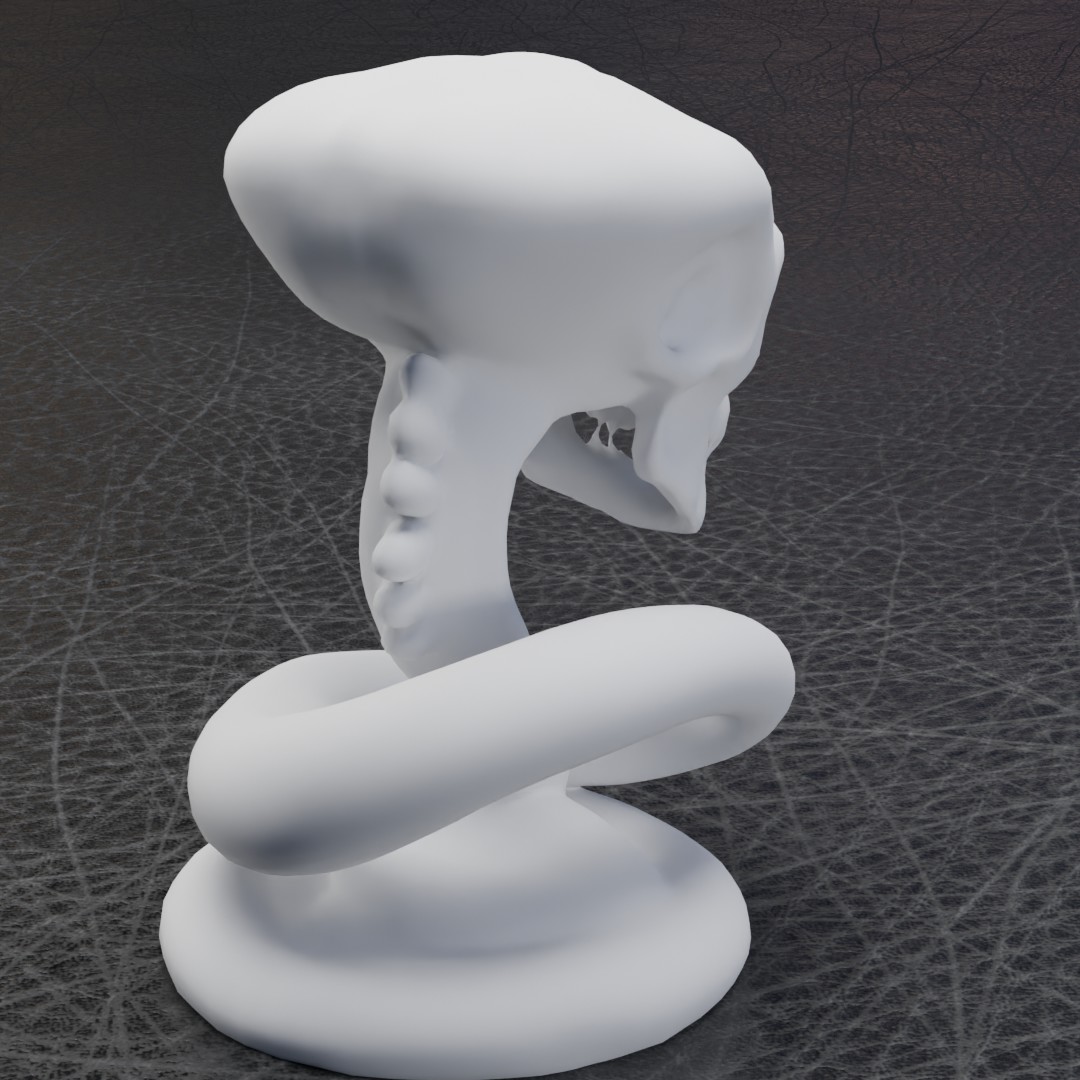 Miniatura 6 do modelo 3D Alien snake skull