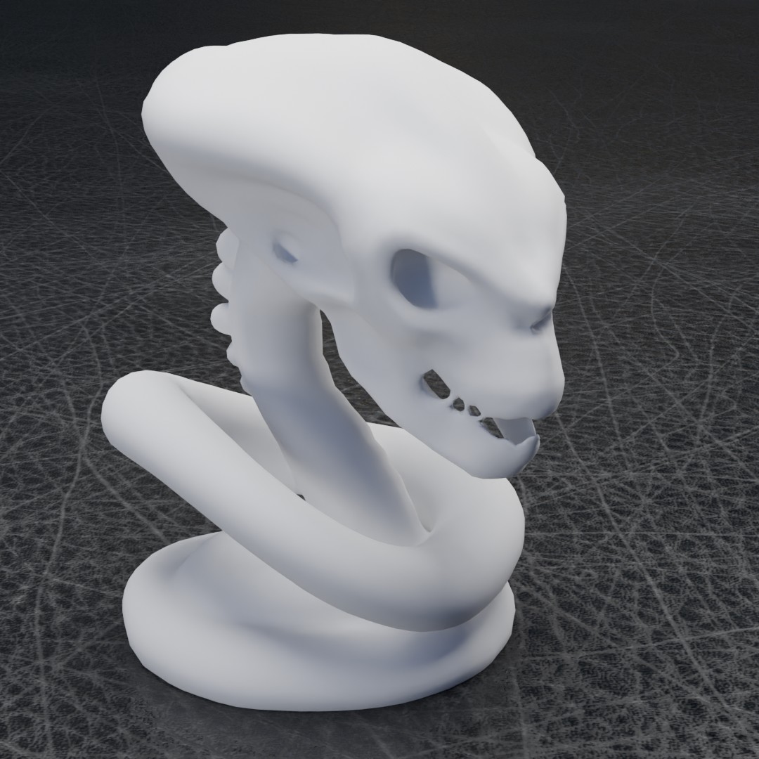 Miniatura 8 do modelo 3D Alien snake skull