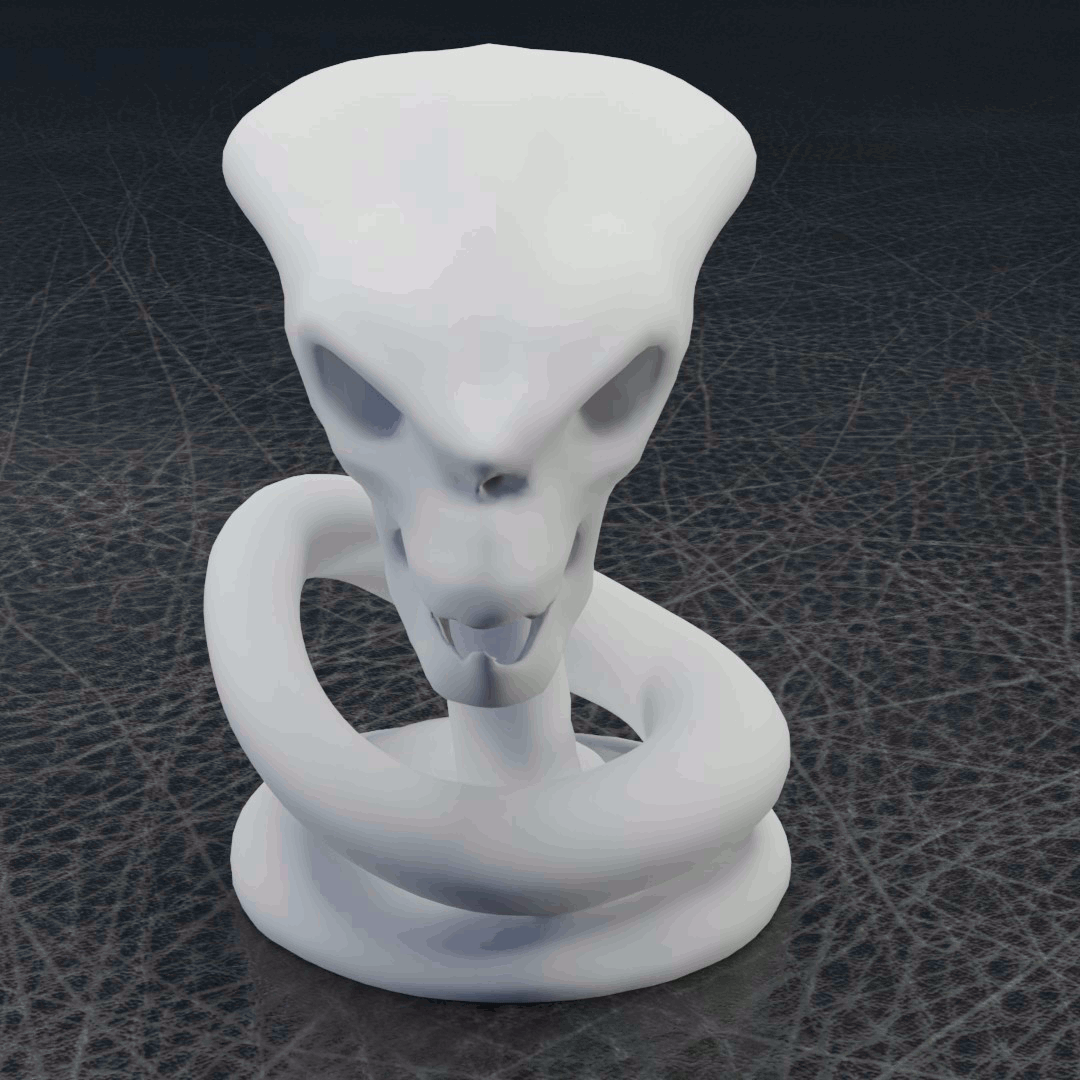 Miniatura 2 do modelo 3D Alien snake skull