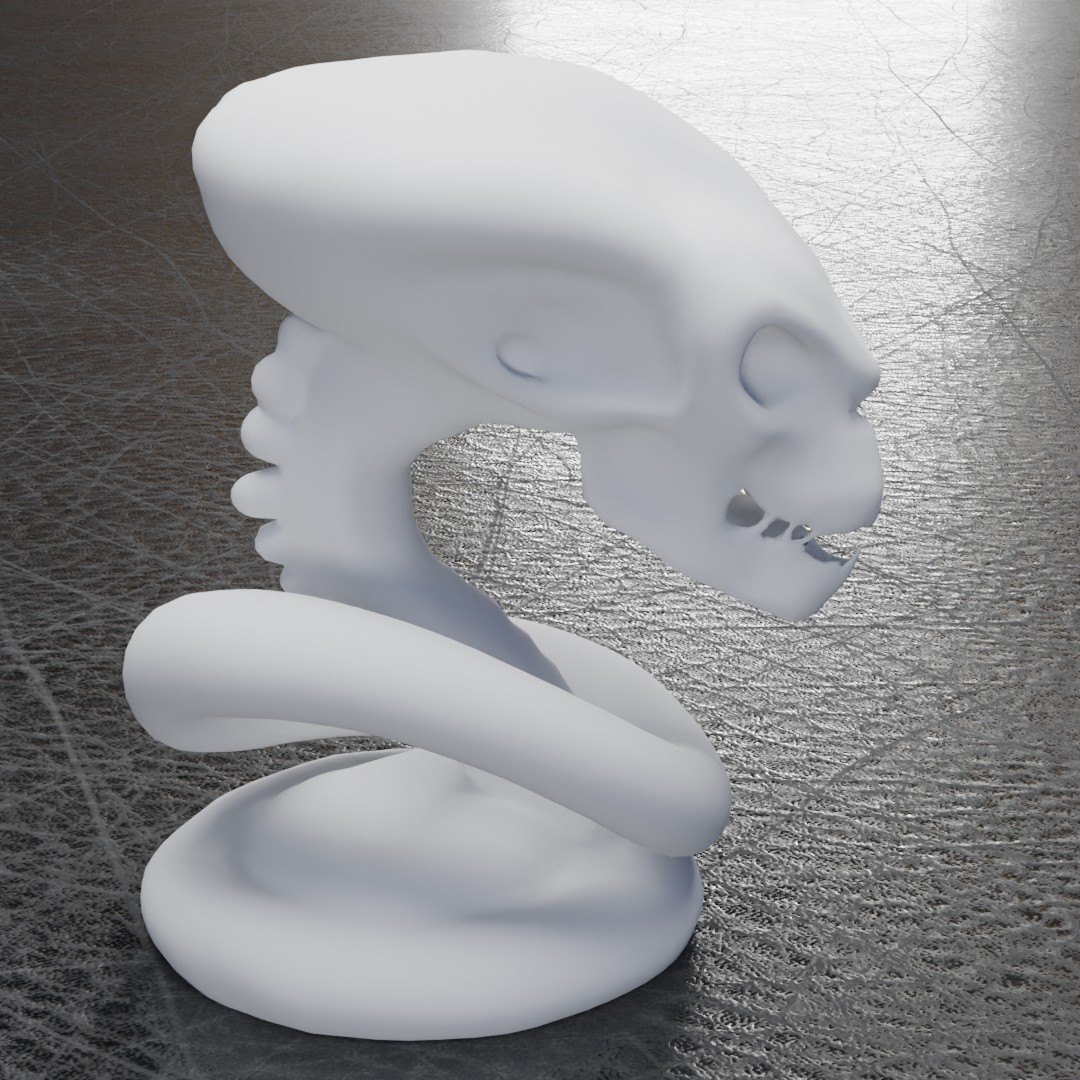 Miniatura 7 do modelo 3D Alien snake skull