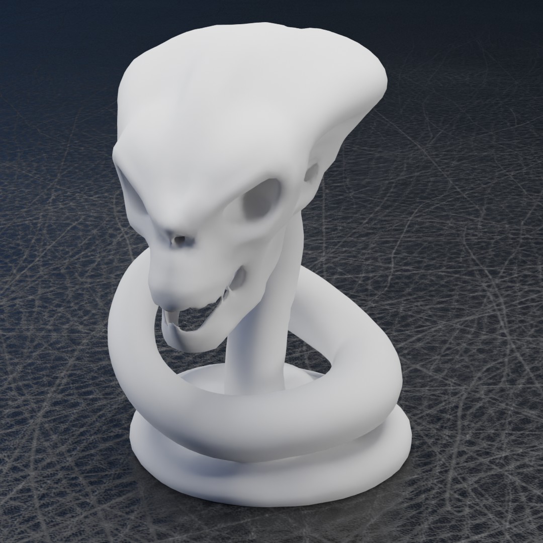 Alien snake skull