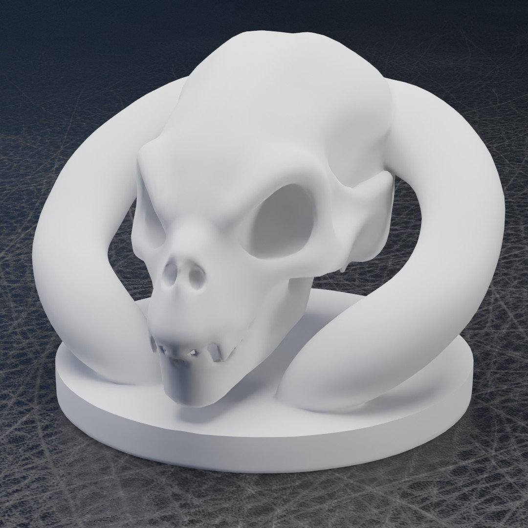 Alien snake skull