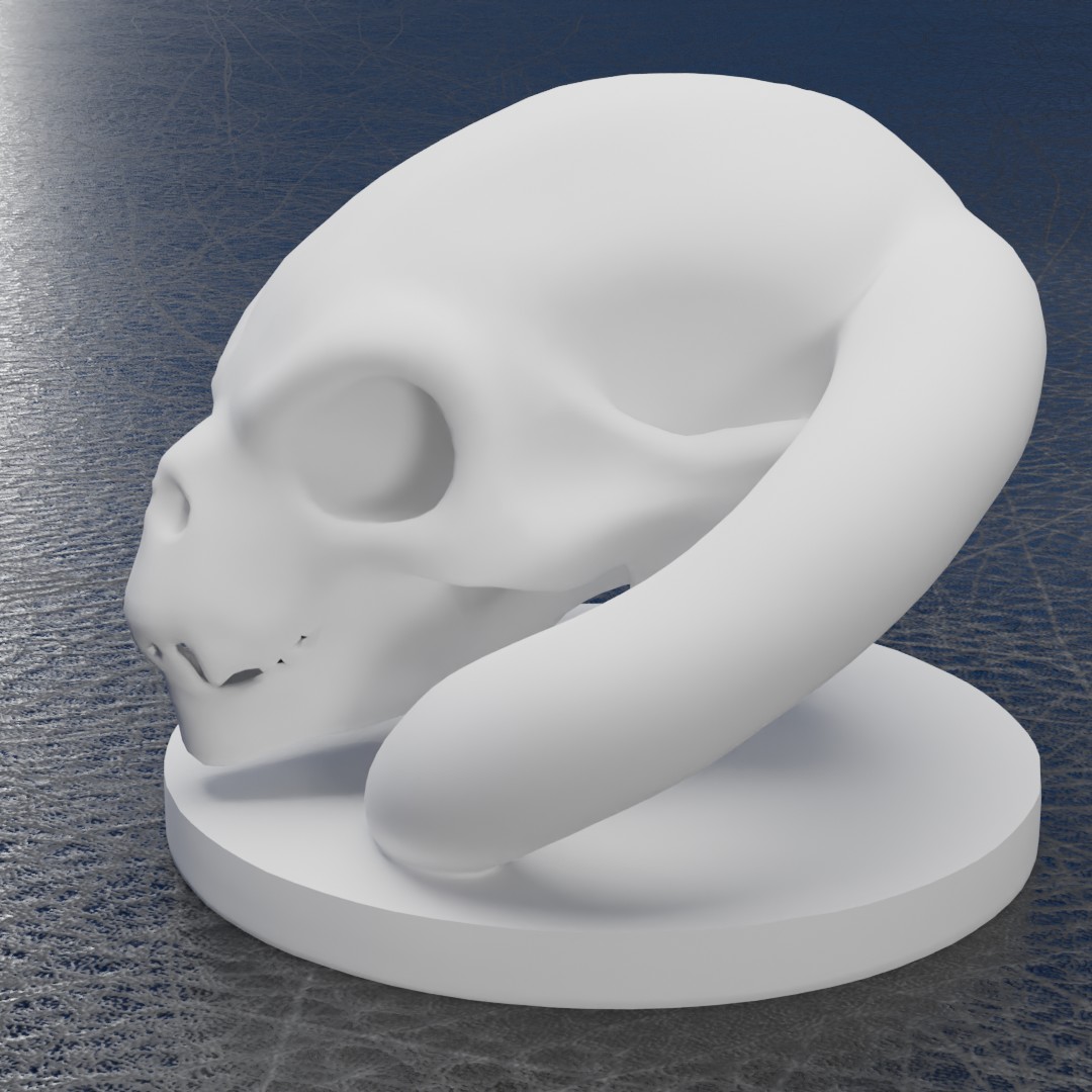 Miniatura 4 do modelo 3D Alien snake skull