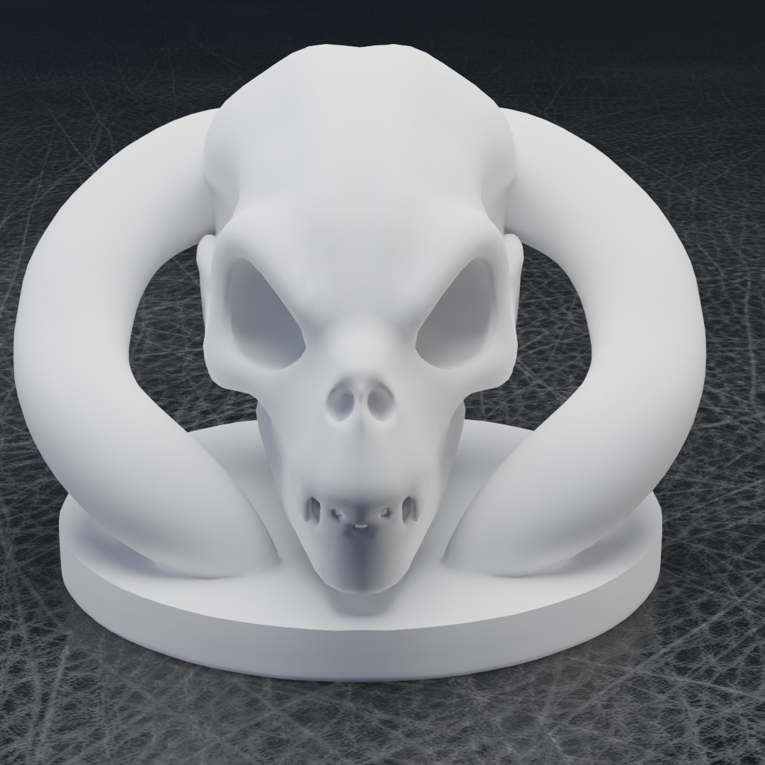 Miniatura 3 do modelo 3D Alien snake skull