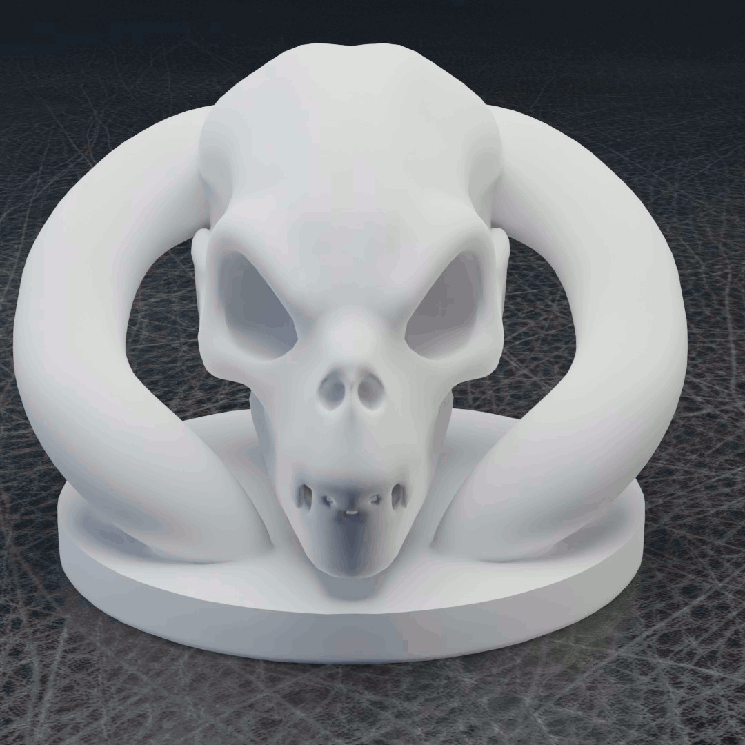 Miniatura 2 do modelo 3D Alien snake skull