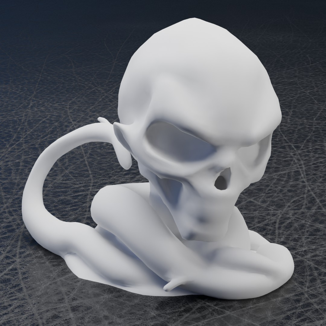 Miniatura 8 do modelo 3D Alien snake skull