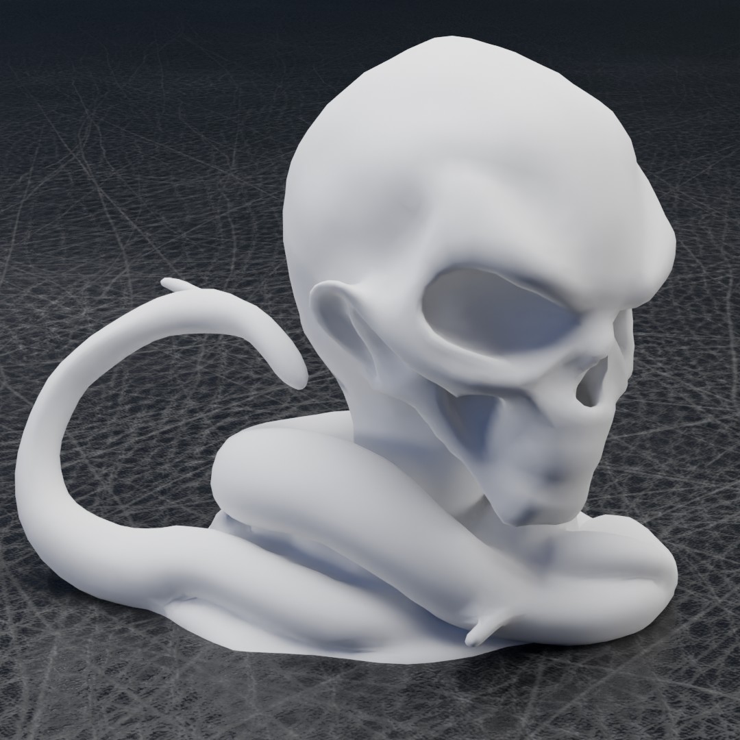 Miniatura 7 do modelo 3D Alien snake skull