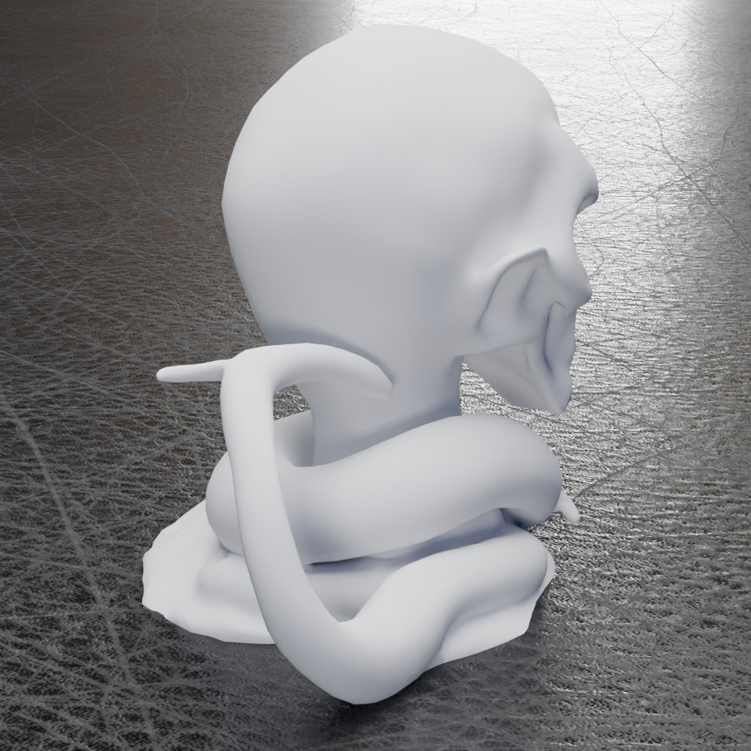 Miniatura 5 do modelo 3D Alien snake skull