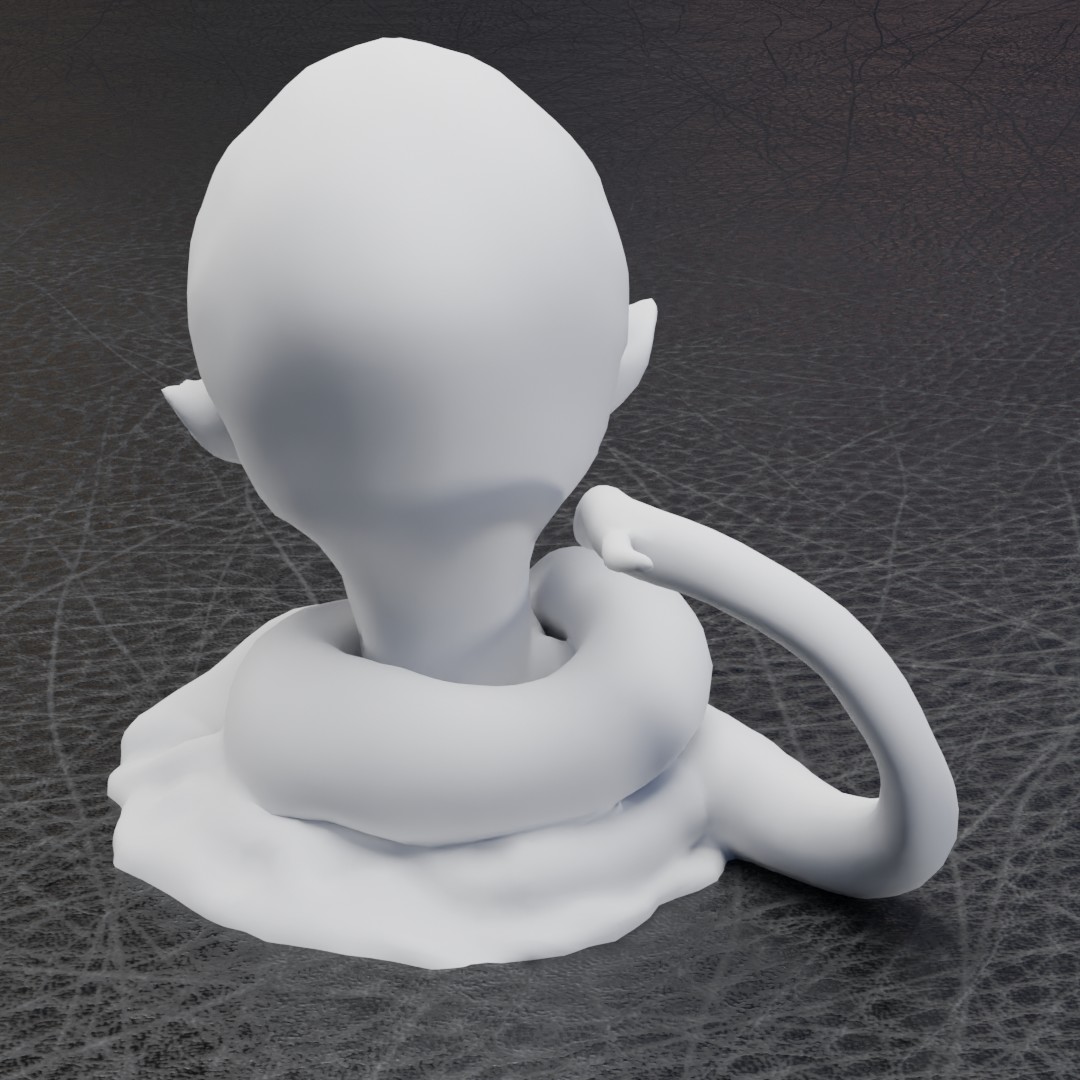 Miniatura 4 do modelo 3D Alien snake skull
