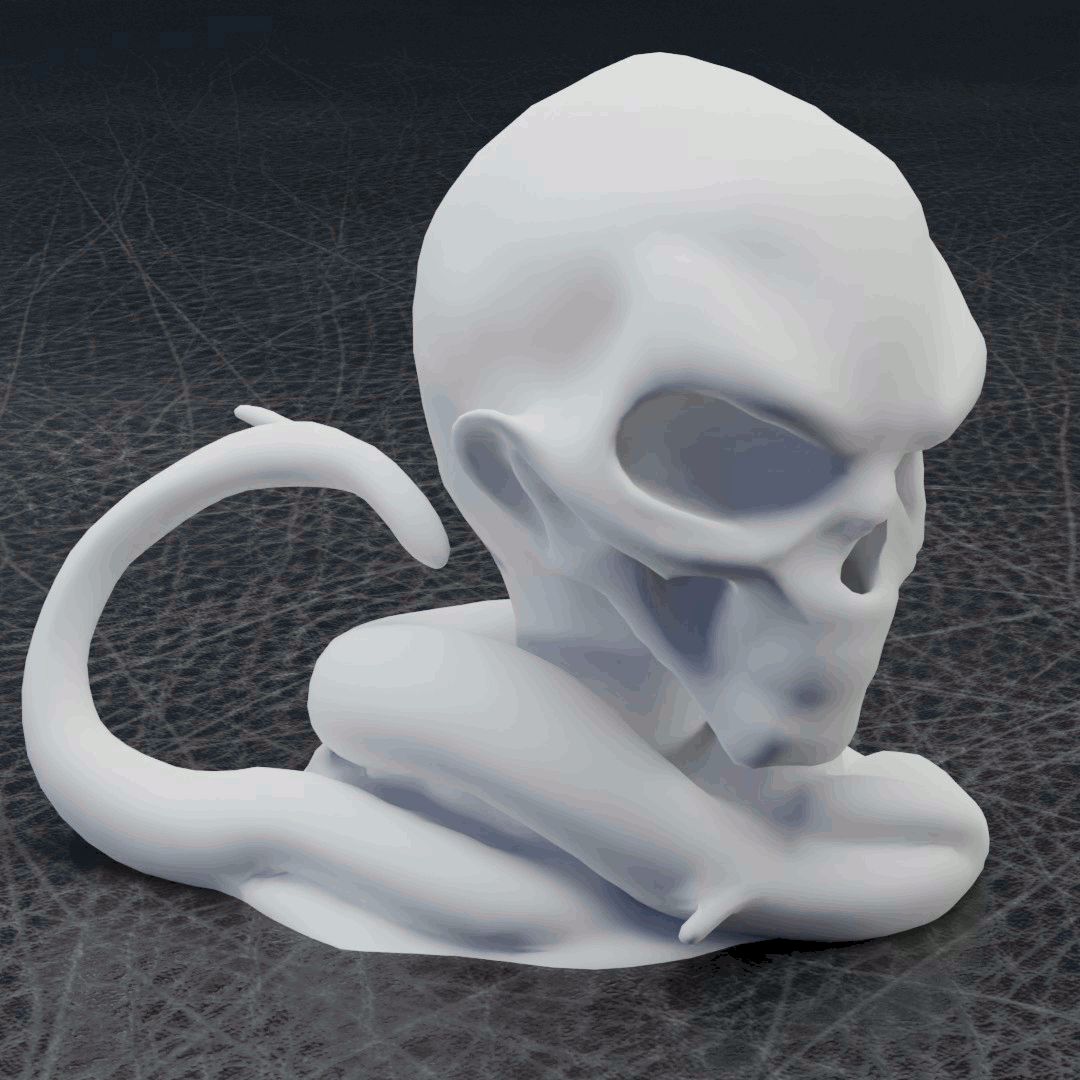 Alien snake skull